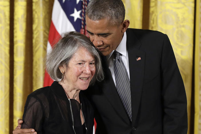 Poet Louise Glück received the the National Humanities Medal from President Barack Obama in 2016. On Wednesday, Glück was awarded the 2020 Nobel Prize in Literature.