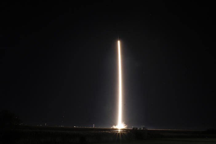 Northrup Grumman's Antares rocket lifts off from the NASA Wallops test flight facility in Virginia on Oct. 2. The rocket was scheduled to deliver supplies to the International Space Station.