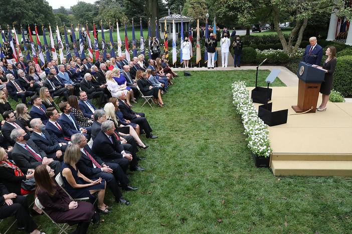 Numerous people have tested positive for the coronavirus after attending a Sept. 26 event in the Rose Garden at the White House to announce President Trump's nomination of Judge Amy Coney Barrett to the Supreme Court.
