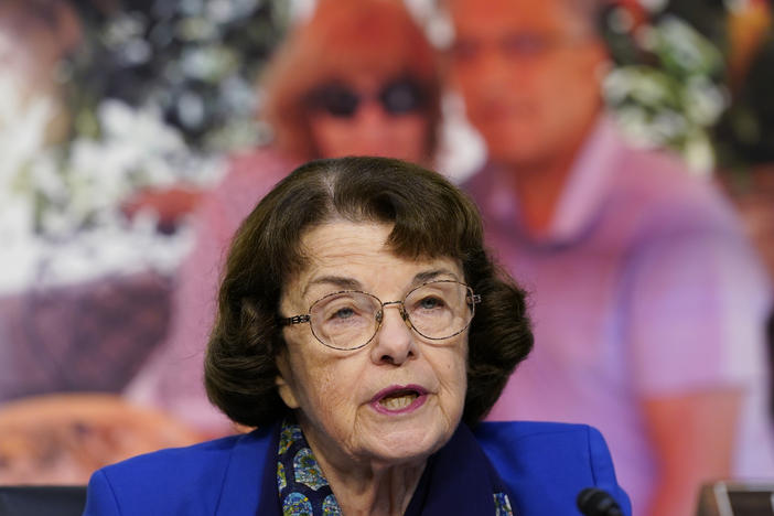 Sen. Dianne Feinstein, D-Calif., speaks during a confirmation hearing for Supreme Court nominee Amy Coney Barrett on Capitol Hill on Monday.