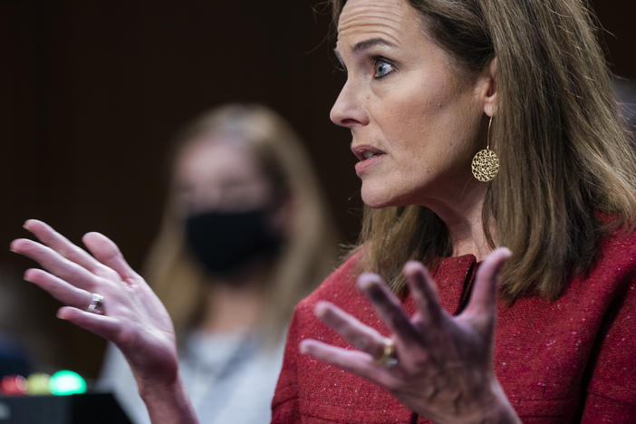 Supreme Court nominee Amy Coney Barrett apologized for using the term "sexual preference" in discussing same-sex marriage rights.