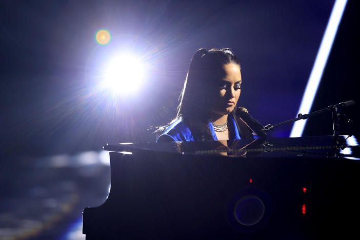 Demi Lovato performs "Commander in Chief" during the Billboard Music Awards, broadcast on Oct. 14 from Los Angeles.