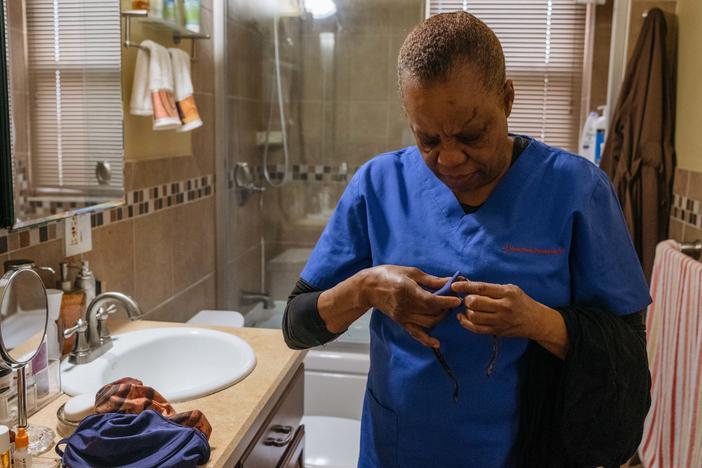 Raymonde Elian no longer does her hair and makeup before work. No more earrings. But she still aims to look "neat and clean" as it helps her feel in good spirit.