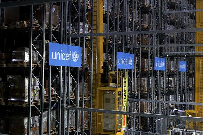 UNICEF said Monday it plans to stockpile 520 million syringes in its warehouses in preparation for an eventual COVID-19 vaccine. This warehouse in Copenhagen, Denmark, is part of the agency's infrastructure to deliver medical supplies around the world.