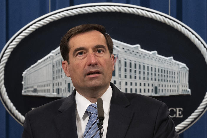 Assistant Attorney General John C. Demers of the Justice Department's National Security Division, pictured on Oct. 7, has announced new charges against Russians allegedly connected to the Russian military intelligence agency GRU.