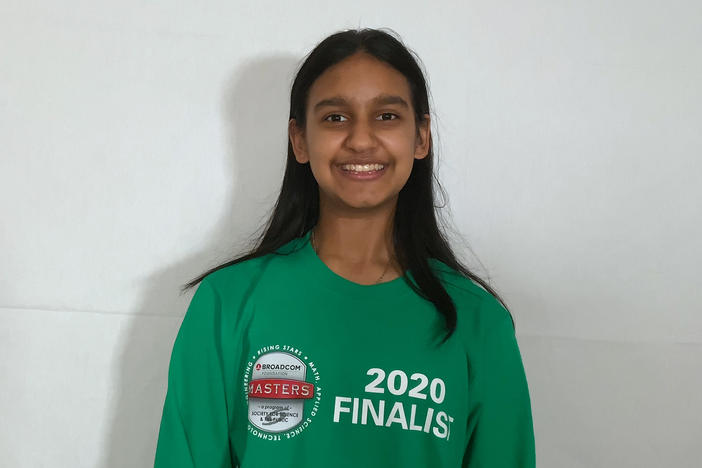 Ishana Kumar, 12, a 7th grader from Chappaqua, N.Y., on Wednesday won a top science award for a project on perception of imaginary colors.