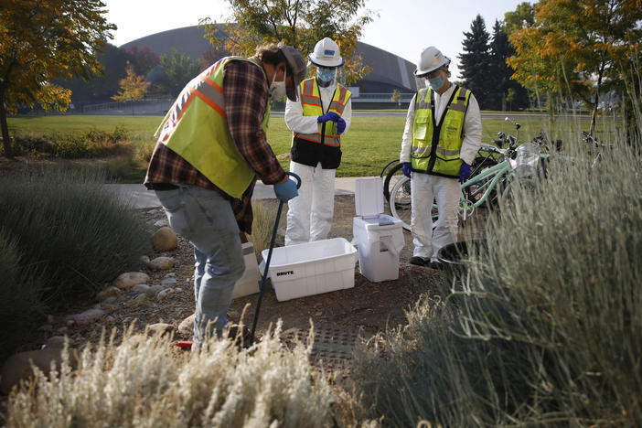 In Fort Collins, Colorado State University has been running a robust wastewater testing program since the start of the fall semester. Researchers regularly collect samples from 17 sites across campus, including the Westfall Hall dormitory.