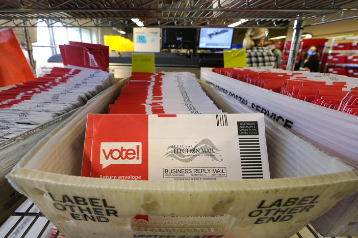 The Postal Service says it has already handled 100 million election ballots this year.