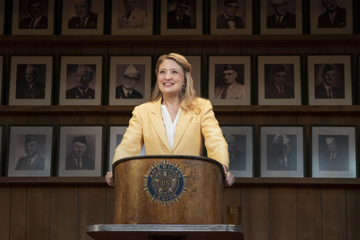 Heidi Schreck performing <em>What the Conststution Means to Me.</em>