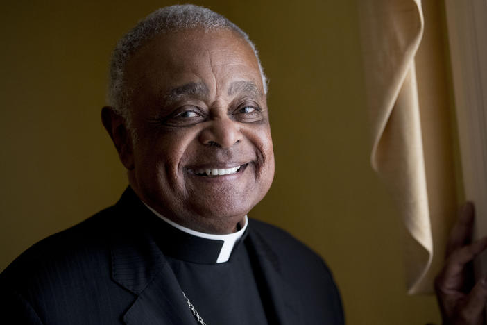 In this 2019 file photo, Washington D.C. Archbishop Wilton Gregory poses for a portrait following mass at St. Augustine Church in Washington. Pope Francis has named Gregory among 13 new cardinals.