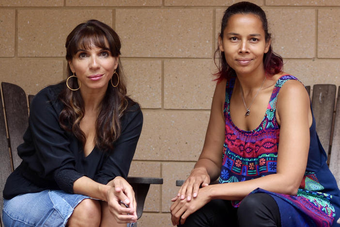 In the first episode of Amplify With Lara Downes, the pianist (left) speaks with singer-songwriter, banjo player and MacArthur "genius" Rhiannon Giddens.