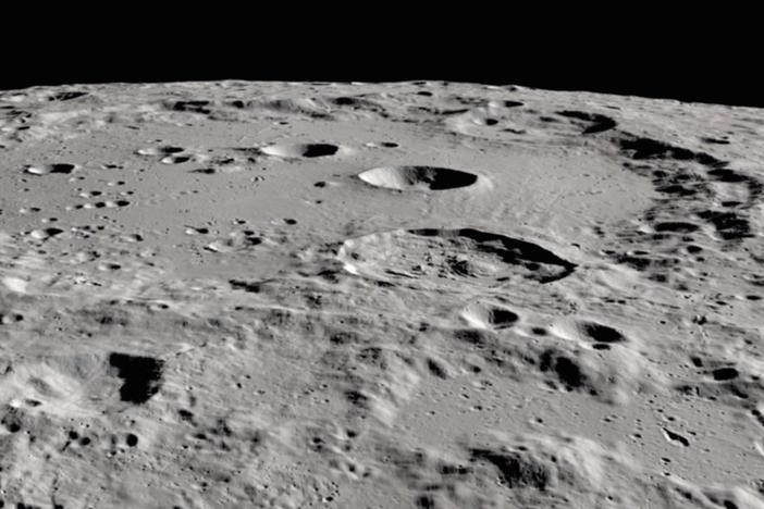 Researchers have detected water molecules in Clavius crater, in the moon's southern hemisphere. The large crater is visible from Earth.