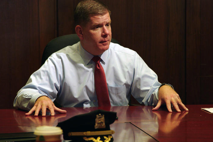 <em>City Hall</em> tags along as Boston mayor Marty Walsh attends various appointments and public appearances — including this meeting about violent crime.