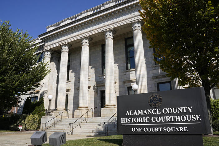Police in Graham, N.C., used pepper spray and made several arrests at a rally to drive voter turnout at the city's Court Square, pictured above.