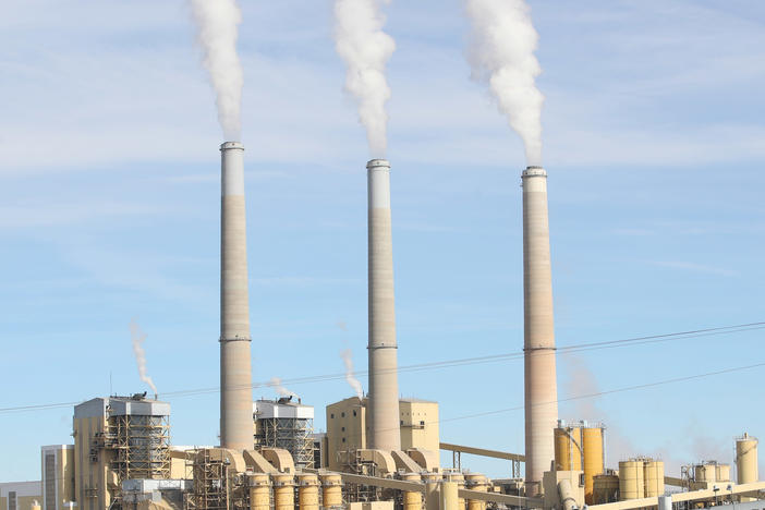 The Hunter power plant in Utah generates electricity by burning coal. Coal combustion releases enormous amounts of carbon into the atmosphere. The Utah plant is scheduled to keep operating until 2042.
