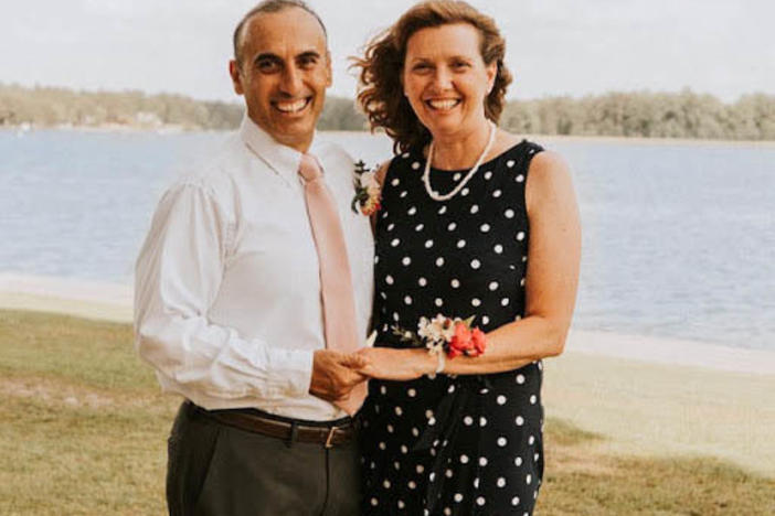 Army Maj. Ivan and Aileen Arreguin at their son's wedding in Sanford, N.C., in June. The Arreguins are stationed in Fort Hood, Texas.