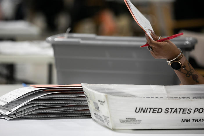 Biden on Friday overtook President Trump in Georgia and Pennsylvania — states the president had banked on winning to secure reelection.