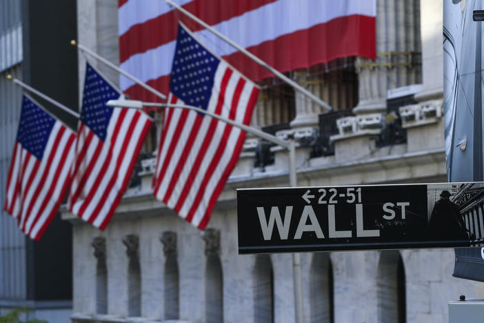 The exterior of the New York Stock Exchange last week. Stocks surged after Pfizer said its experimental COVID-19 vaccine was more than 90% effective and after former Vice President Joe Biden was elected president.
