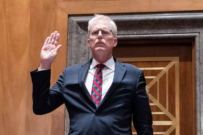 Christopher Miller, seen at a Senate hearing in September, was named acting defense secretary on Monday as part of President Trump's shake-up of the national security community.