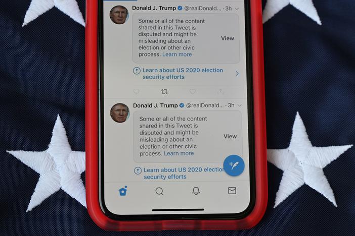 Twitter hid some tweets, including many from President Donald Trump, behind labels warning users they contained disputed or misleading information about the election.