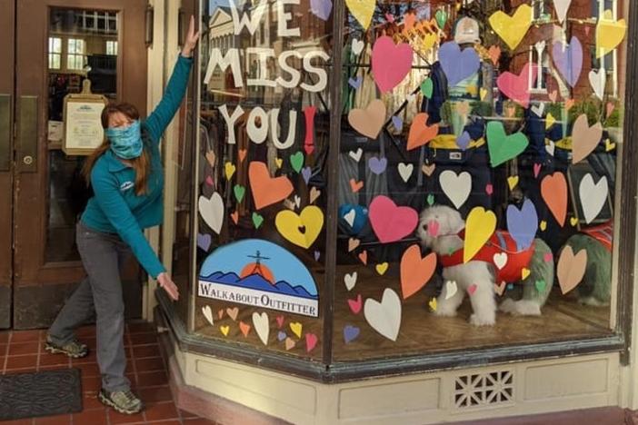 Tina Miller, owner of Walkabout Outfitter, says keeping her business afloat in the pandemic has been beyond challenging. At one point, business was down 90%.