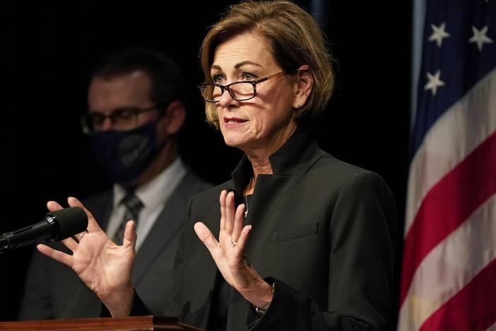 Iowa Gov. Kim Reynolds has signed a proclamation requiring Iowans over the age of 2 to wear masks in indoor public spaces starting Tuesday.