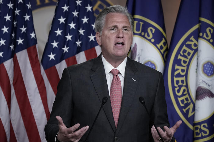 House Minority Leader Kevin McCarthy, R-Calif., a close ally of President Trump's, has been reelected as the top GOP leader for the next Congress after his party made unexpected gains in the November elections.