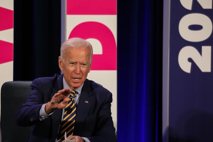 Joe Biden addresses a Planned Parenthood Action Fund candidate forum in June 2019 in Columbia, S.C.