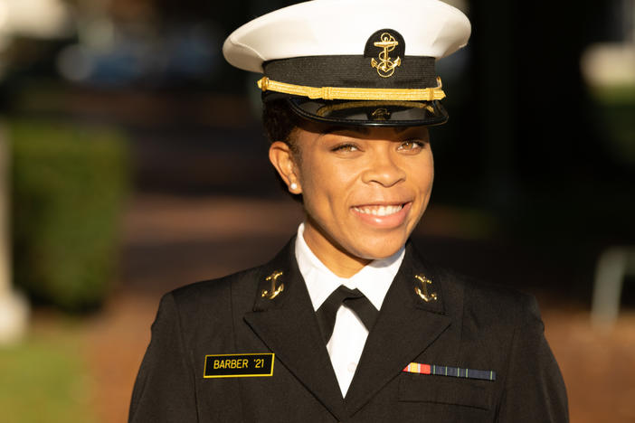 Midshipman 1st Class Sydney Barber of Lake Forest, Ill., is slated to be the U.S. Naval Academy's first African American female brigade commander. It's the highest student leadership position at the academy.