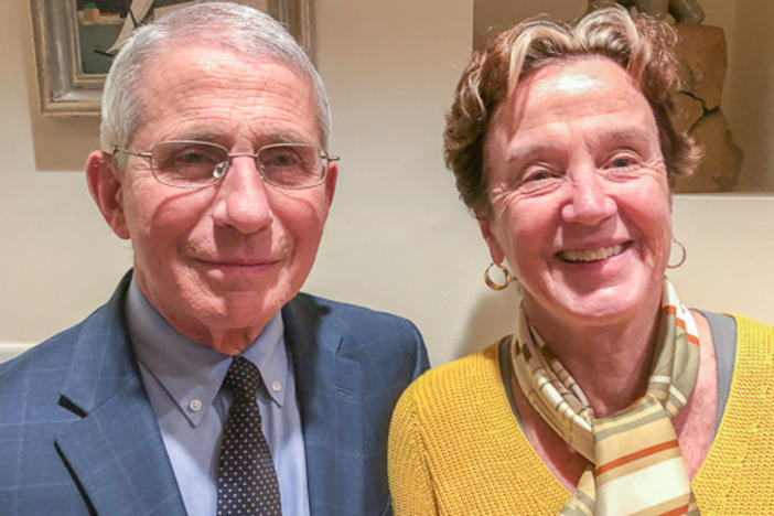 Anthony Fauci and his wife, Christine Grady, spoke for a StoryCorps interview in Maryland on Nov. 17. He says he'll miss seeing their daughters this Thanksgiving, but he's proud of their decision to not join them.
