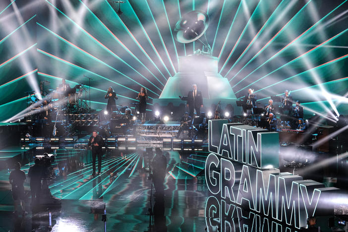 Víctor Manuelle, performing onstage during the 21st Annual Latin Grammy Awards at American Airlines Arena on Nov. 19, 2020 in Miami.