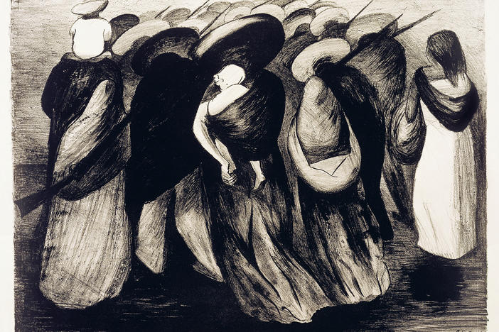 José Clemente Orozco, <em>Rear Guard,</em> 1929, lithograph. Collection of the McNay Art Museum, Museum purchase with funds from the Cullen Foundation, the Friends of the McNay, Charles Butt, Margaret Pace Willson, and Jane and Arthur Stieren