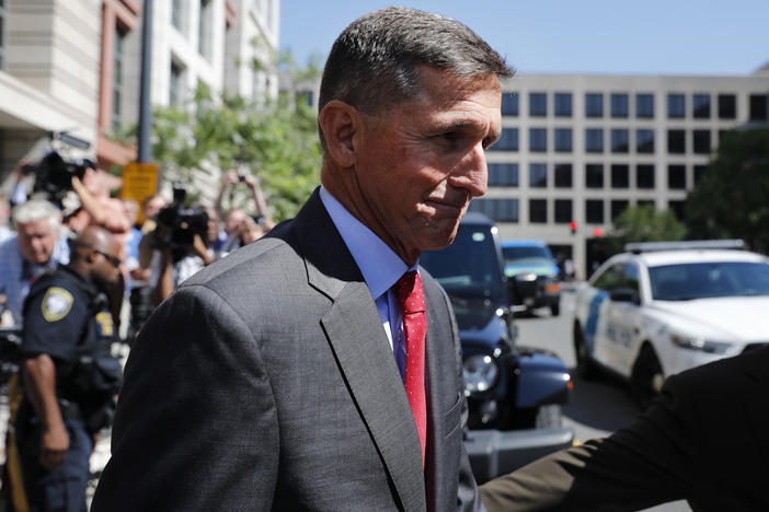 President Trump has pardoned Michael Flynn, his former national security adviser, pictured at the E. Barrett Prettyman U.S. Courthouse in Washington, D.C., in July 2018.