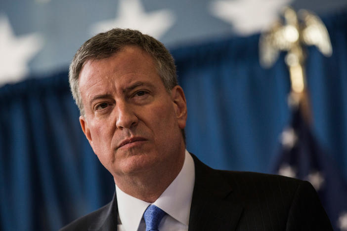 New York City Mayor Bill de Blasio said Sunday that the city will no longer use its previous threshold for closing schools.