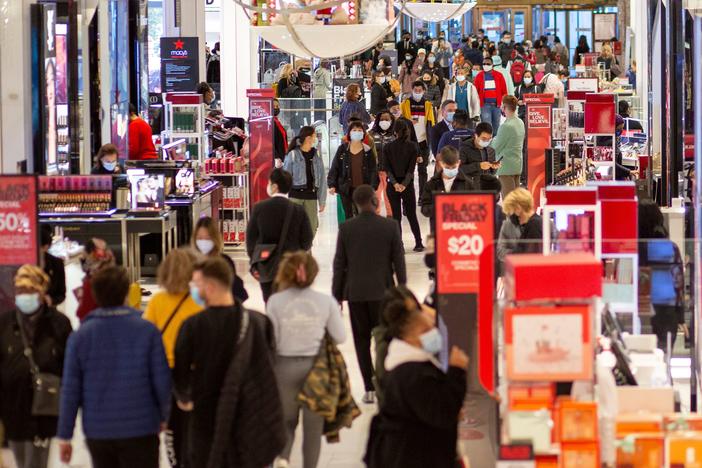 People shop at Macy's in New York on Black Friday, Nov. 27.