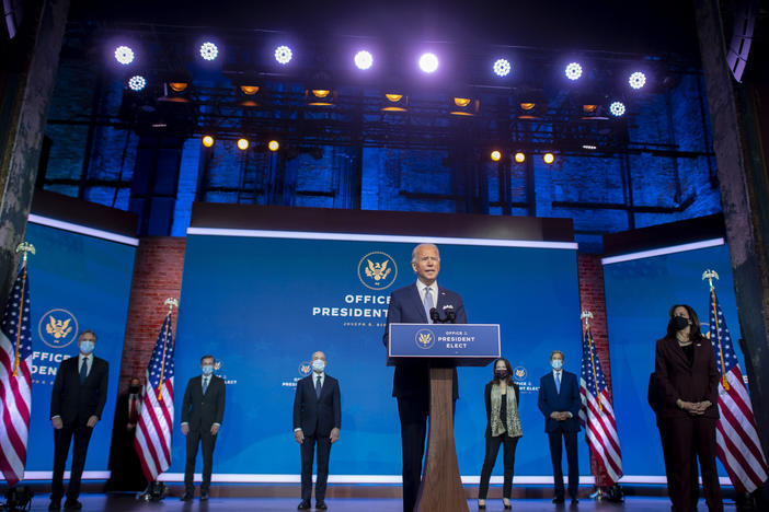 President-elect Joe Biden introduces key foreign policy and national security nominees and appointments last week in Wilmington, Del.