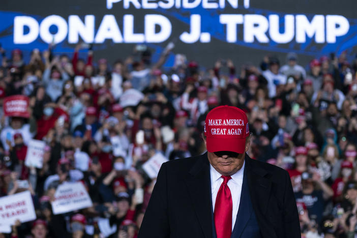 President Trump at a campaign rally last month in Rome, Ga.