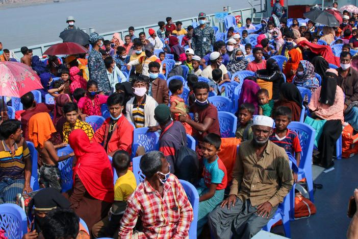 Bangladesh began transporting Rohingya refugees by boat to the island of Bhashan Char, with rights groups alleging people were being misled into leaving.