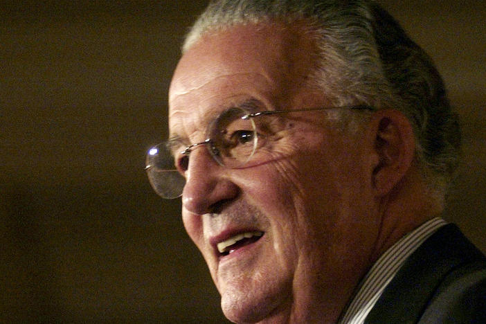Former Sen. Paul Sarbanes, seen during a 2005 reception in Baltimore, died Sunday. Sarbanes represented Maryland for more than three decades, first as a member of the House and then as a senator.