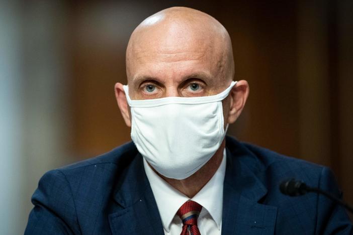 Stephen Hahn, who heads the FDA, tells NPR the agency will likely make a decision about Pfizer's vaccine "shortly after" a meeting on Thursday.