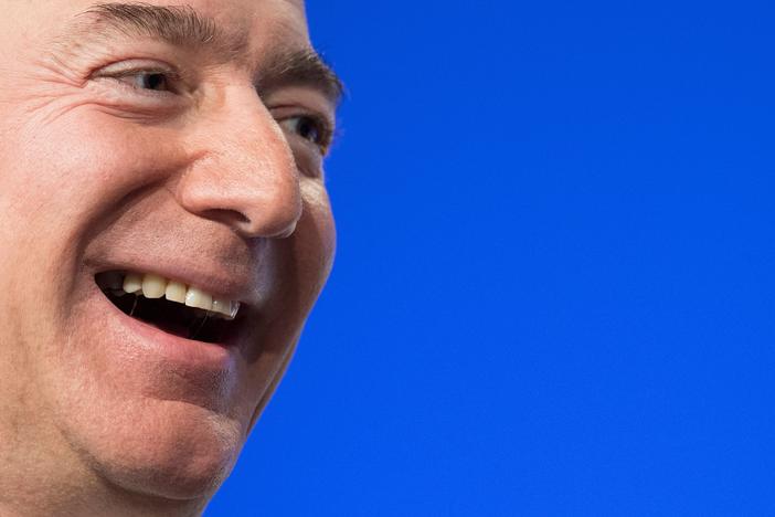 Amazon founder Jeff Bezos is the world's wealthiest person, according to the latest Bloomberg Billionaires Index, with a net worth of $182 billion. Four others also have fortunes over $100 billion. Here, Bezos speaks at a conference in 2018.