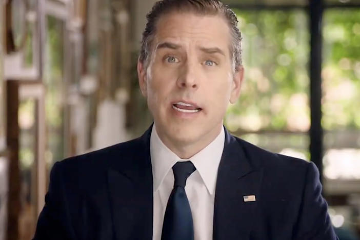Hunter Biden makes an address virtually to the Democratic National Convention in August.