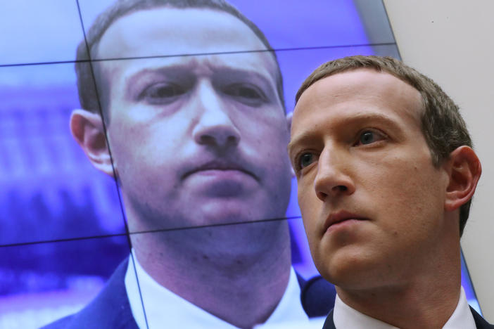 Facebook CEO Mark Zuckerberg testifies before the House Financial Services Committee in 2019. His company has been hit with twin lawsuits alleging it abused its power in order to crush rivals.