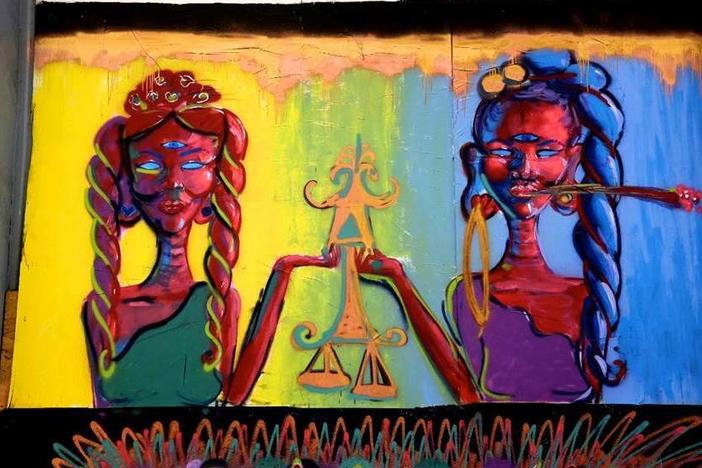 Konstance Patton's mural in New York City.<strong> </strong>