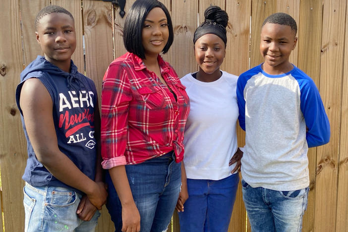 Victoria Gray (second from left) with children Jamarius Wash, Jadasia Wash and Jaden Wash. Now that the gene-editing treatment has eased Gray's pain, she has been able be more active in her kids' lives and looks forward to the future. "This is really a life-changer for me," she says.