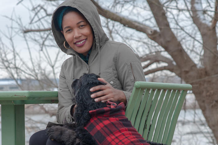Jaleesa Garland, a newcomer to Tulsa, Okla., after being accepted into the Tulsa Remote program.