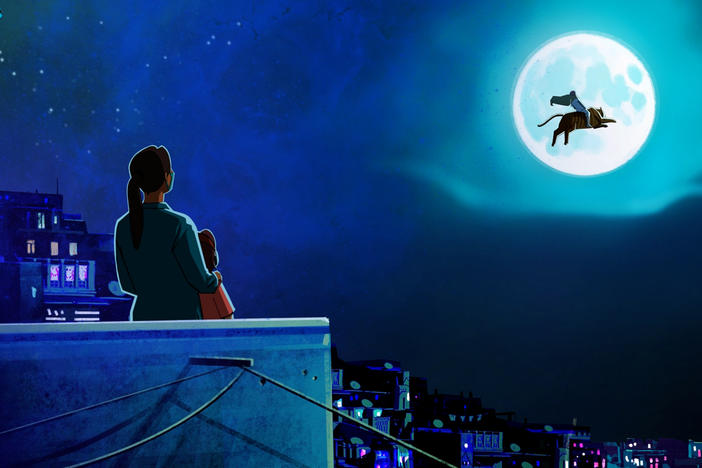 A scene from <em>Priya's Mask</em>, a new comic book and animated film that tackles the challenges around the pandemic. It's the latest installment of the Indian superhero series <em>Priya. </em>