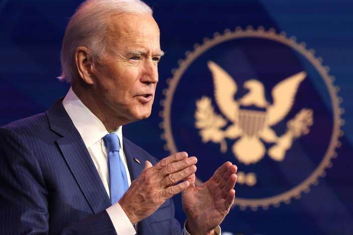President-elect Joe Biden, pictured last week, issued a statement saying his transition team has been briefed on a major cyberattack on U.S. government networks.