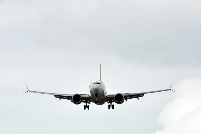 A Boeing 737 Max lands earlier this month at an airport in Porto Alegre, Brazil. On Friday, the Senate Committee on Commerce, Science and Transportation released its probe into what went wrong with the airliner after it was involved in multiple deadly crashes.