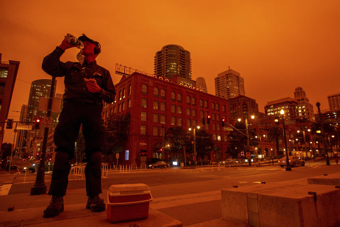 Smoky skies cast a reddish glow to San Francisco skies when the Northern California wildfires were burning earlier this year.